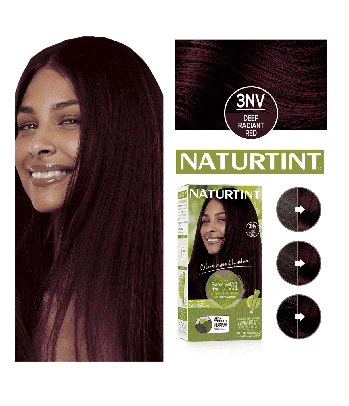 Naturtint Permanent Hair Colourant 3NV Deep Radiant Red - £7.99 when you bulk buy!