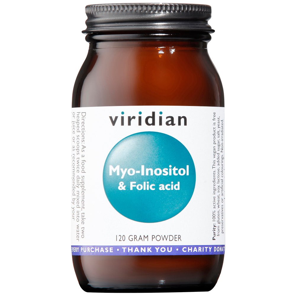 Viridian Myo-Inositol & Folic Acid Powder 120g size #210 Up To 30% Off