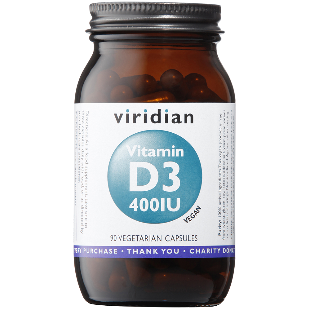 Viridian Vitamin D3 400iu Veg Caps 90 size #269 Up To 30% Off