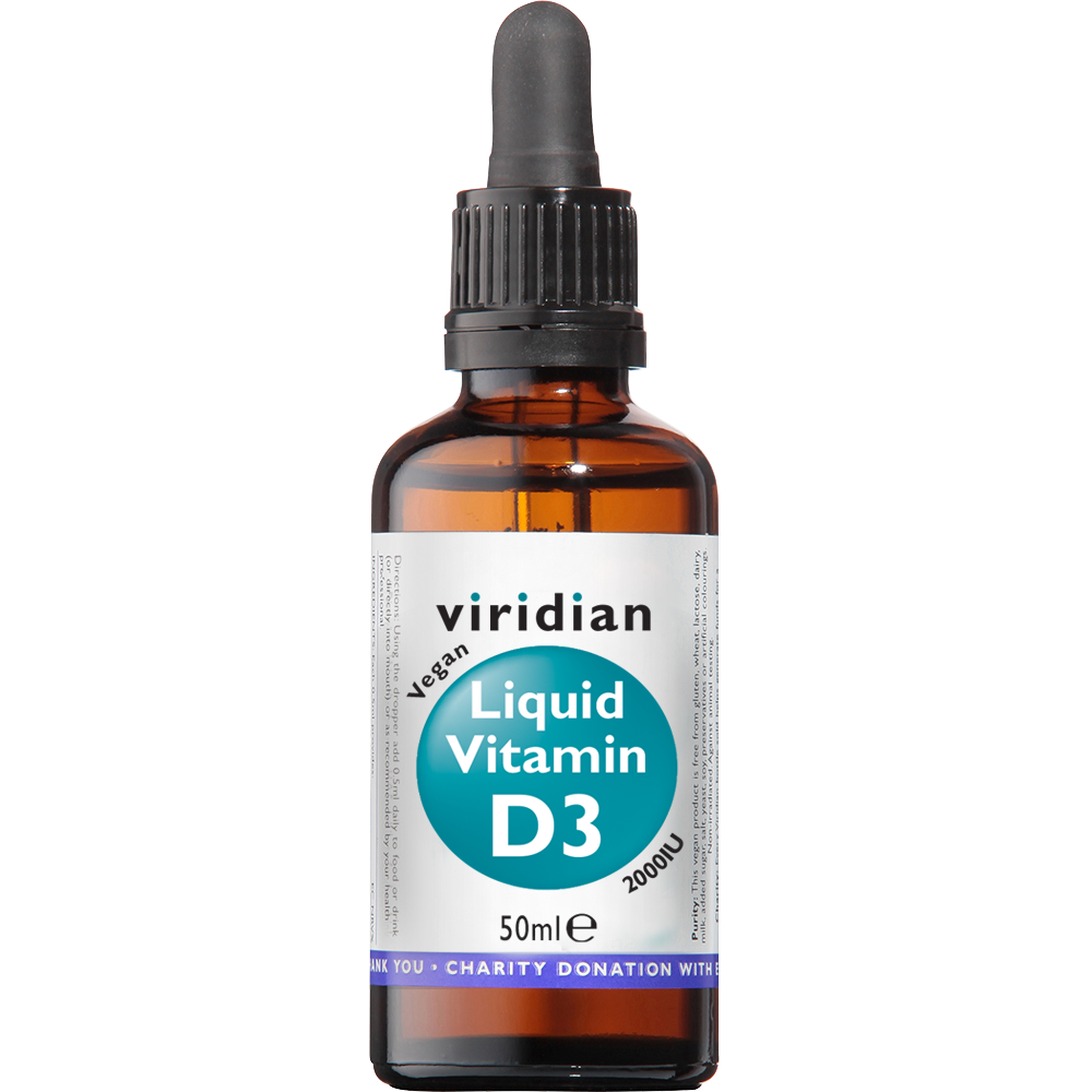 Viridian Vitamin D3 2000iu Liquid Drops 50ml size #288 Up To 30% Off
