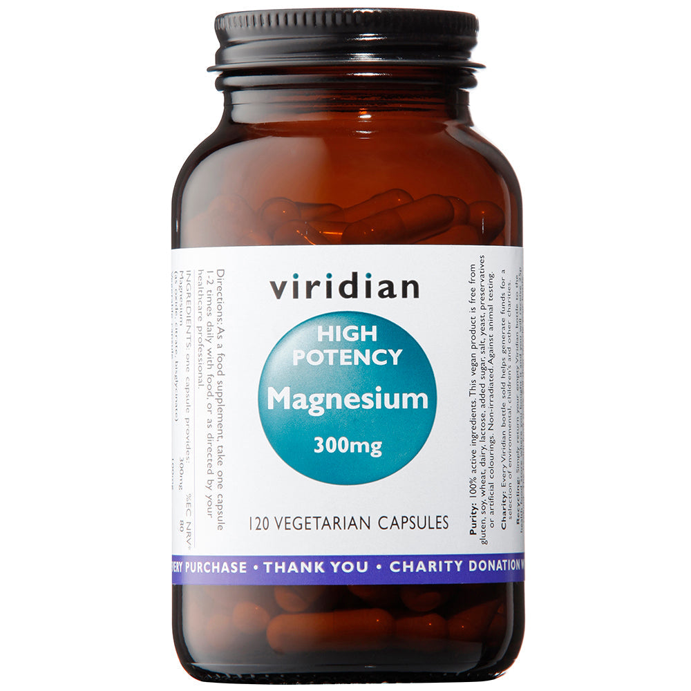 Viridian Magnesium 300mg (High Potency) Veg Caps 120 size #304 Up To 30% Off