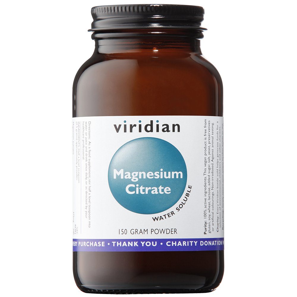 Viridian Magnesium Citrate Powder 150g size #333 Up To 30% Off