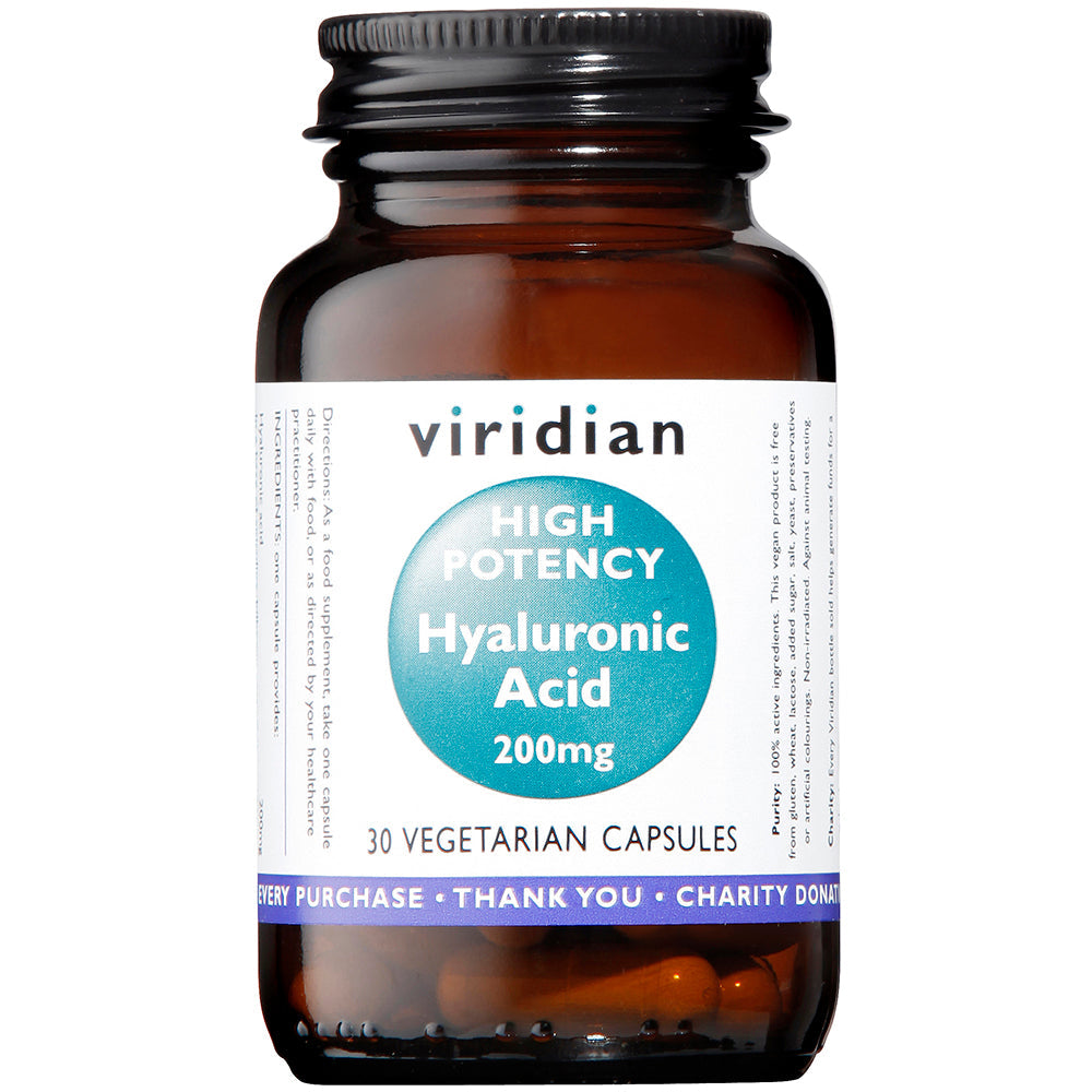 Viridian Hyaluronic Acid 200mg 30 Veg Caps #391 Up to 30% Off