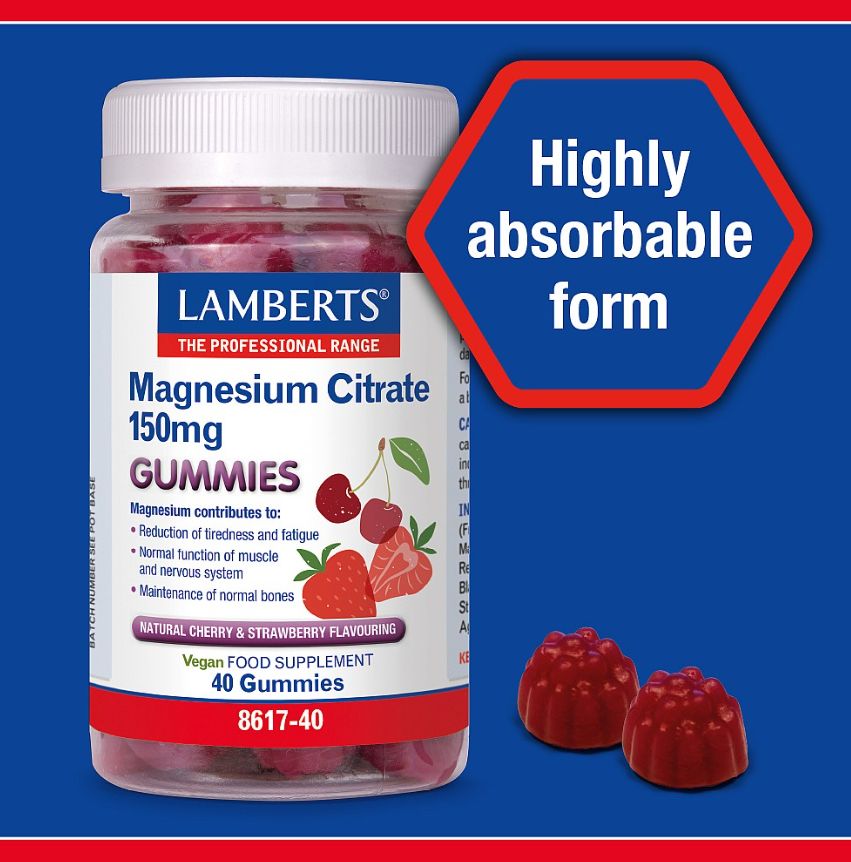 Lamberts Magnesium Citrate 150mg 40 Gummies