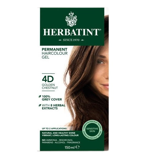 Herbatint Permanent Hair Colour 4D Golden Chestnut - £7.91 when you bulk buy!