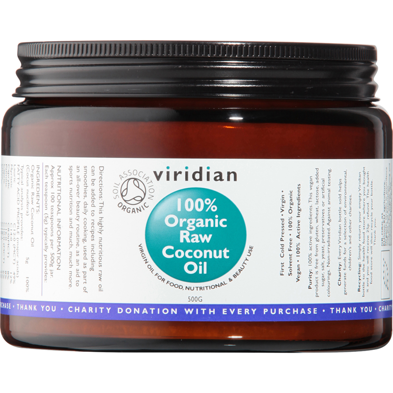 Viridian Raw Coconut Oil (Organic) 500g size #503 Up To 30% Off