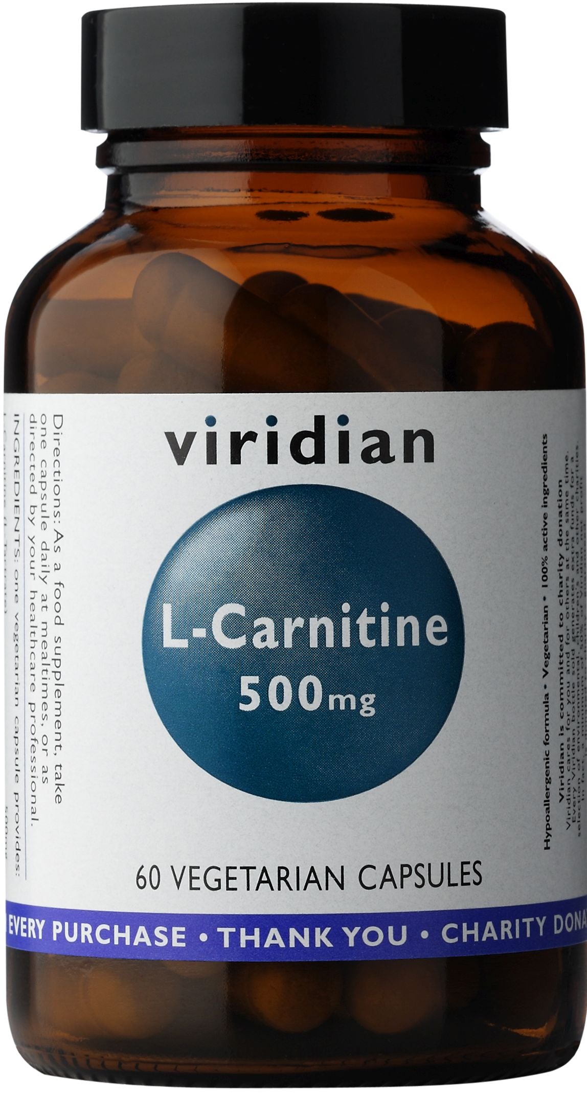 Viridian L-Carnitine 500mg Veg Caps 60 size #017 Up To 30% Off