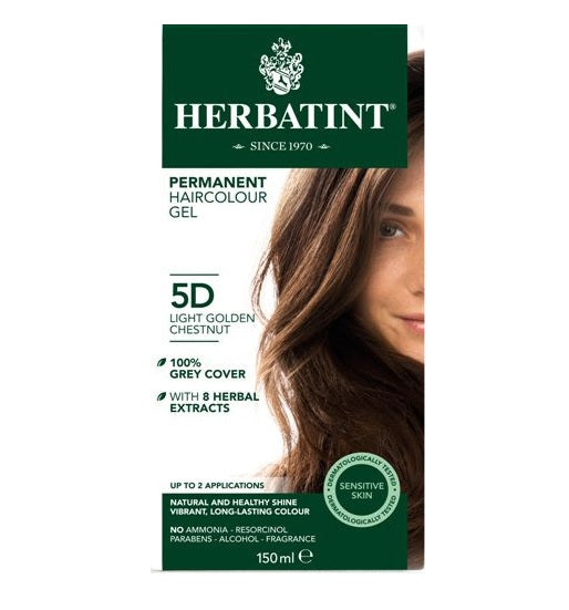 Herbatint Permanent Hair Colour 5D Light Golden Chestnut - £7.91 when you bulk buy!