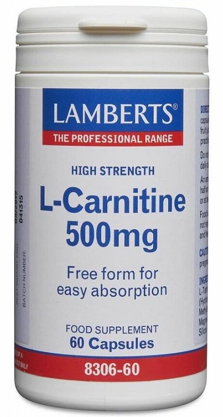 Lamberts L-Carnitine 500mg (60 Capsules) # 8306