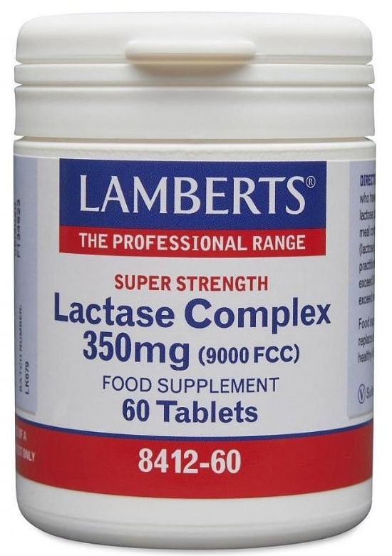 Lamberts Lactase Complex 350mg Super Strength(Equivalent 9000 Fcc) 60 Tabs #8412