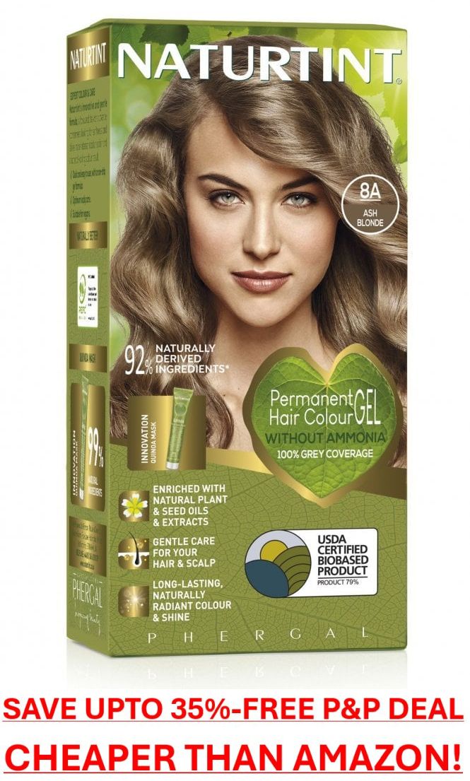 Naturtint Permanent Hair Colourant 8A - Ash Blonde - £7.99 when you bulk buy!