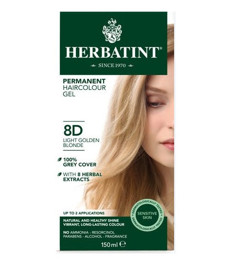 Herbatint Permanent Hair Colour 8D Light Golden Blonde - £7.91 when you bulk buy!