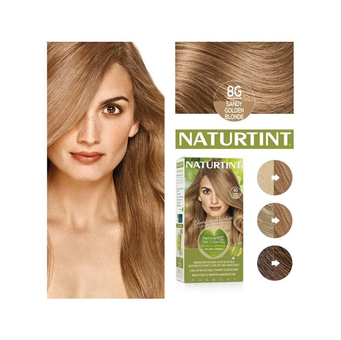 Naturtint Permanent Hair Colourant 8G - Sandy Golden Blonde - £7.99 when you bulk buy!
