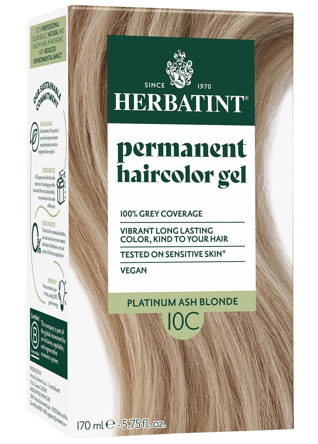 Herbatint Permanent Hair Colour 10C Swedish Blonde - £7.91 when you bulk buy!