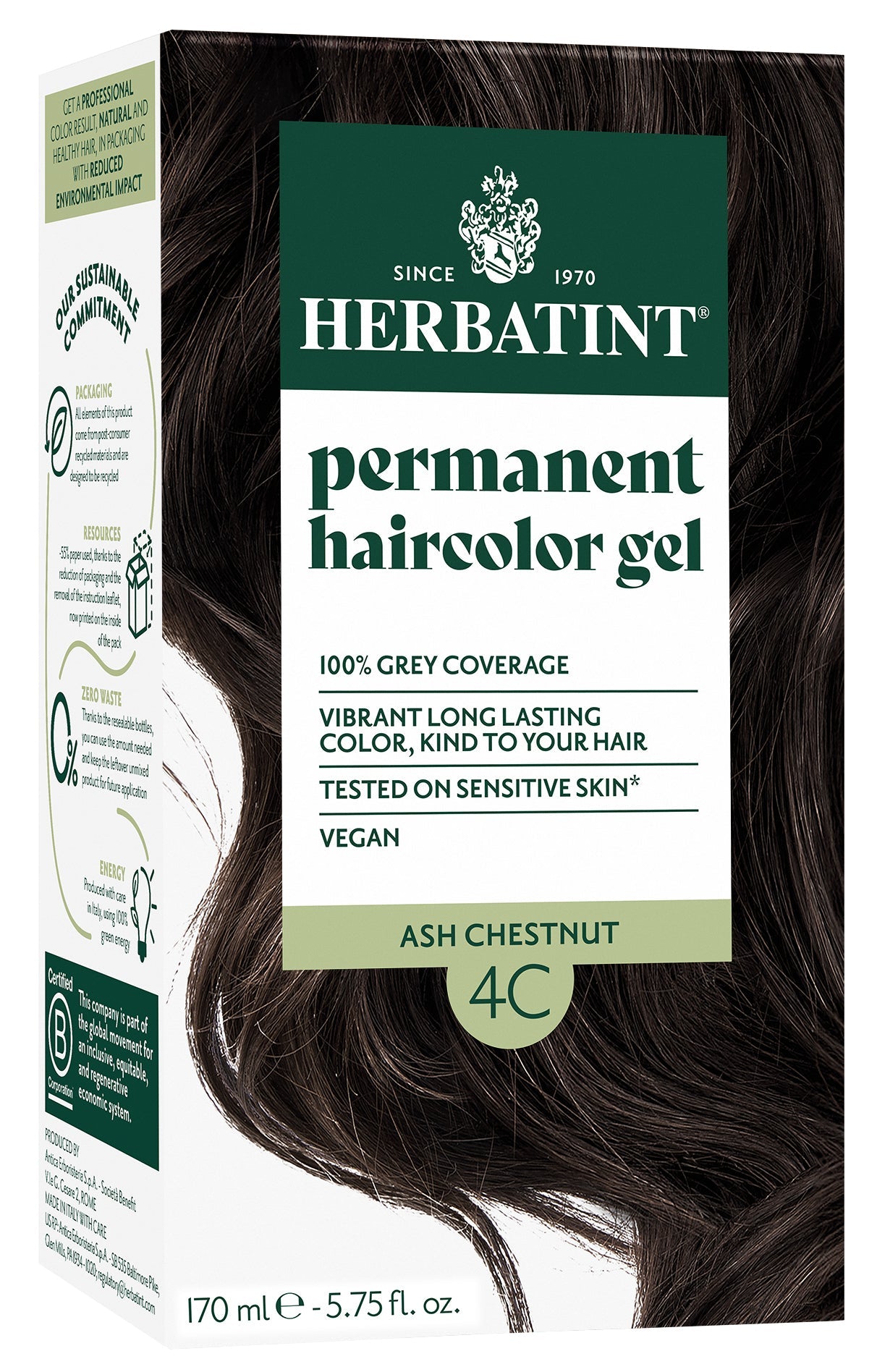 Herbatint Permanent Hair Colour 4C Ash Chestnut - £7.91 when you bulk buy!