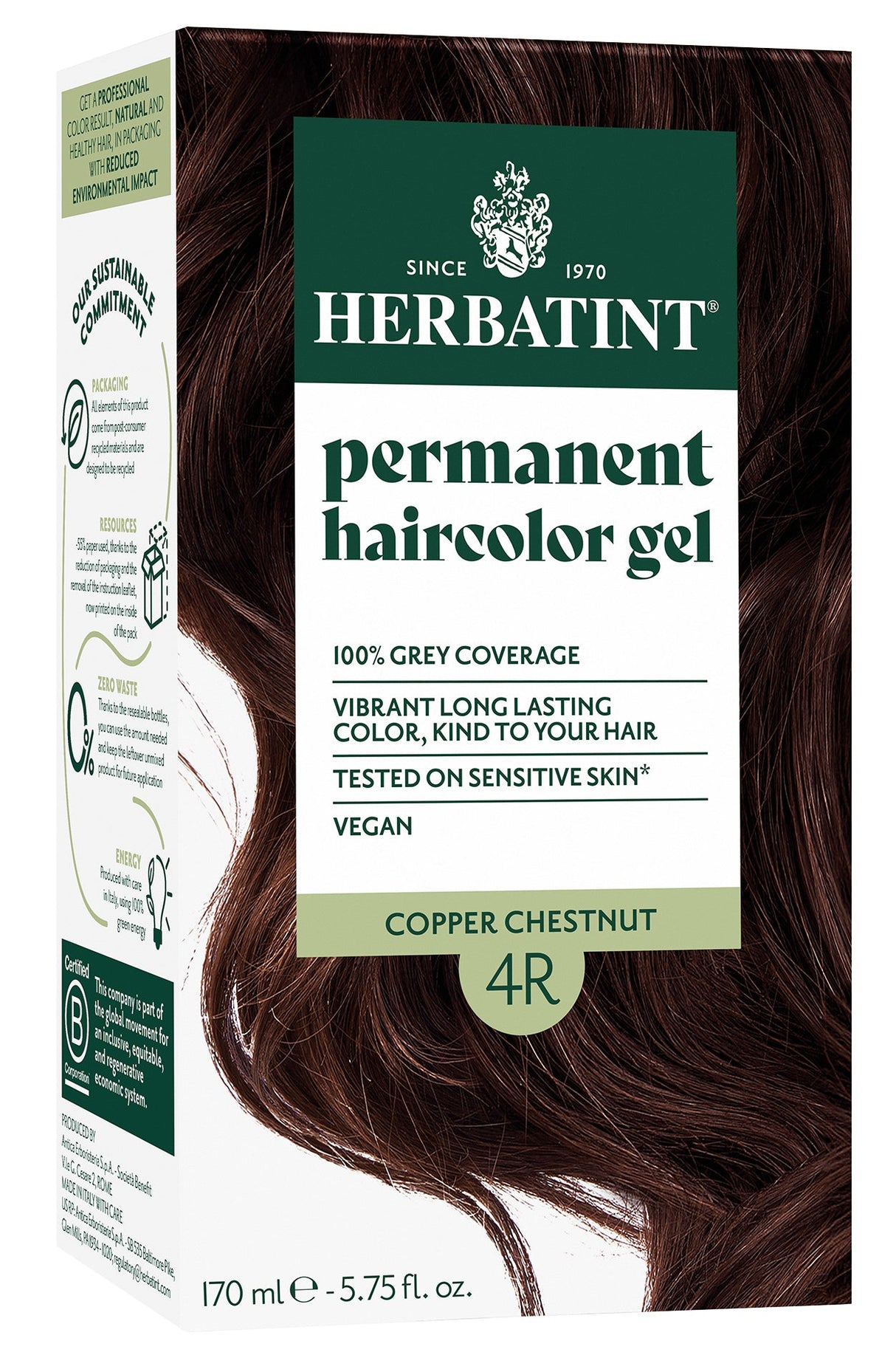Herbatint Permanent Hair Colour 4R Copper Chestnut - £7.91 when you bulk buy!