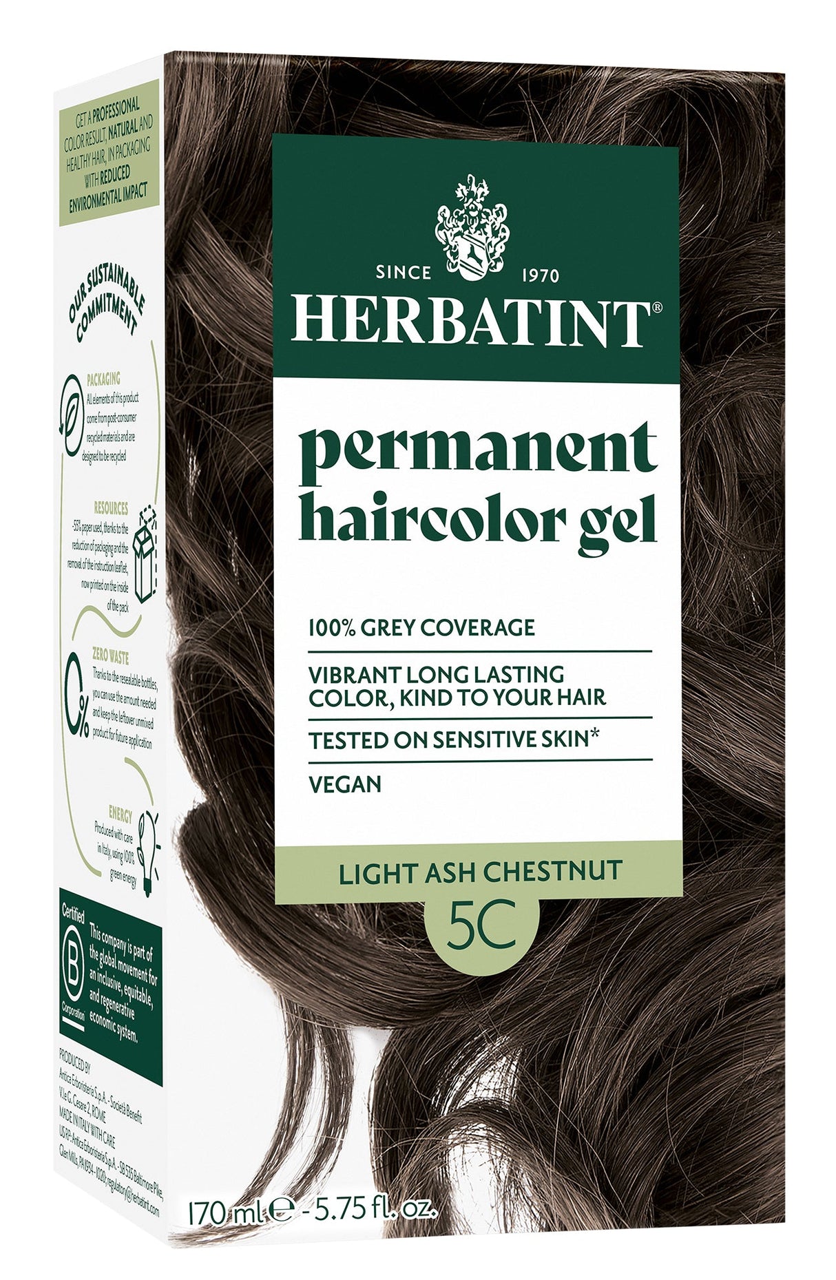 Herbatint Permanent Hair Colour 5C Light Ash Chestnut - £7.91 when you bulk buy!