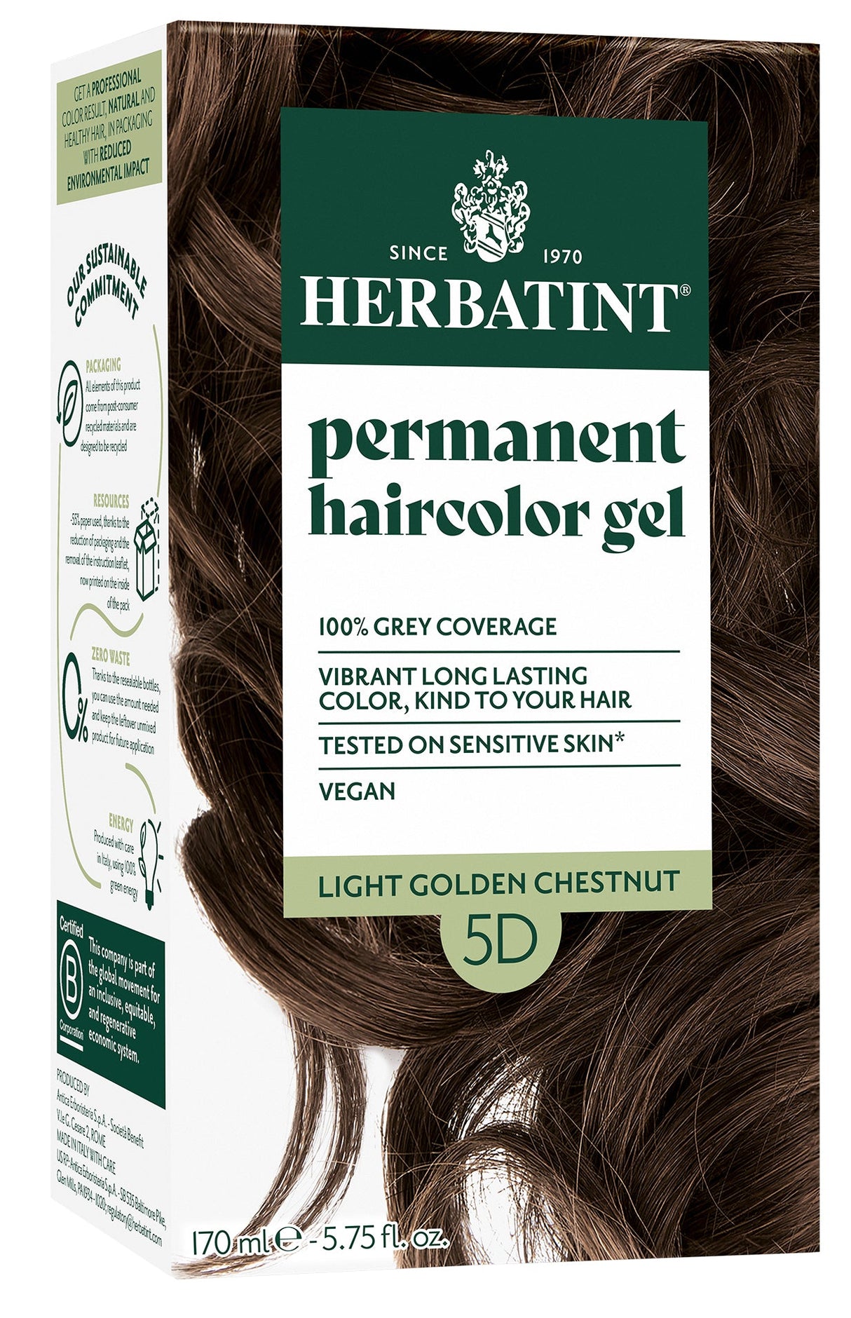 Herbatint Permanent Hair Colour 5D Light Golden Chestnut - £7.91 when you bulk buy!