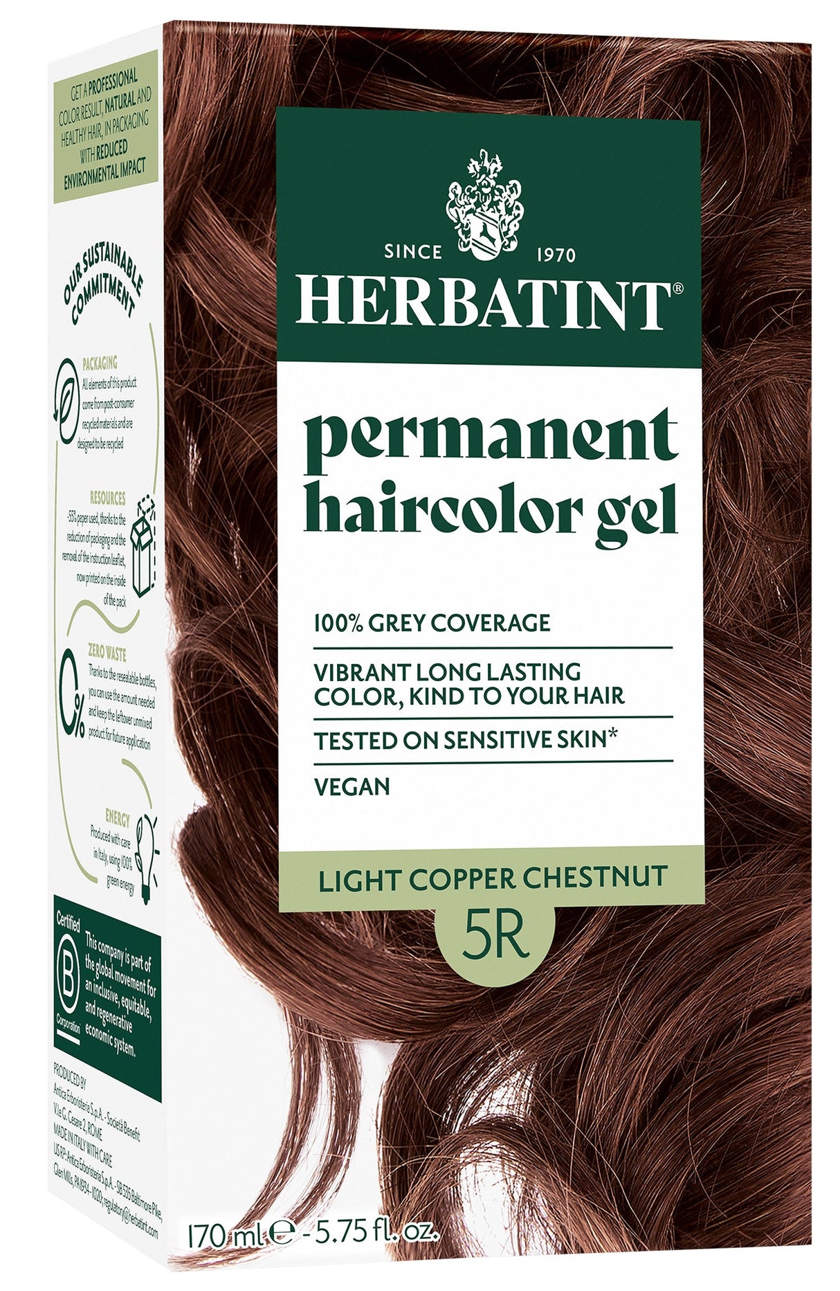 Herbatint Permanent Hair Colour 5R Light Copper Chestnut - £7.91 when you bulk buy!
