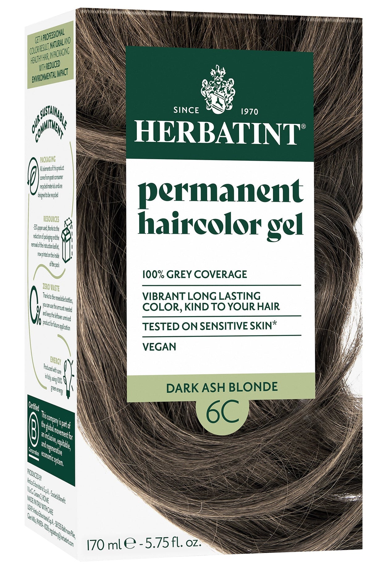 Herbatint Permanent Hair Colour 6C Dark Ash Blonde - £7.91 when you bulk buy!