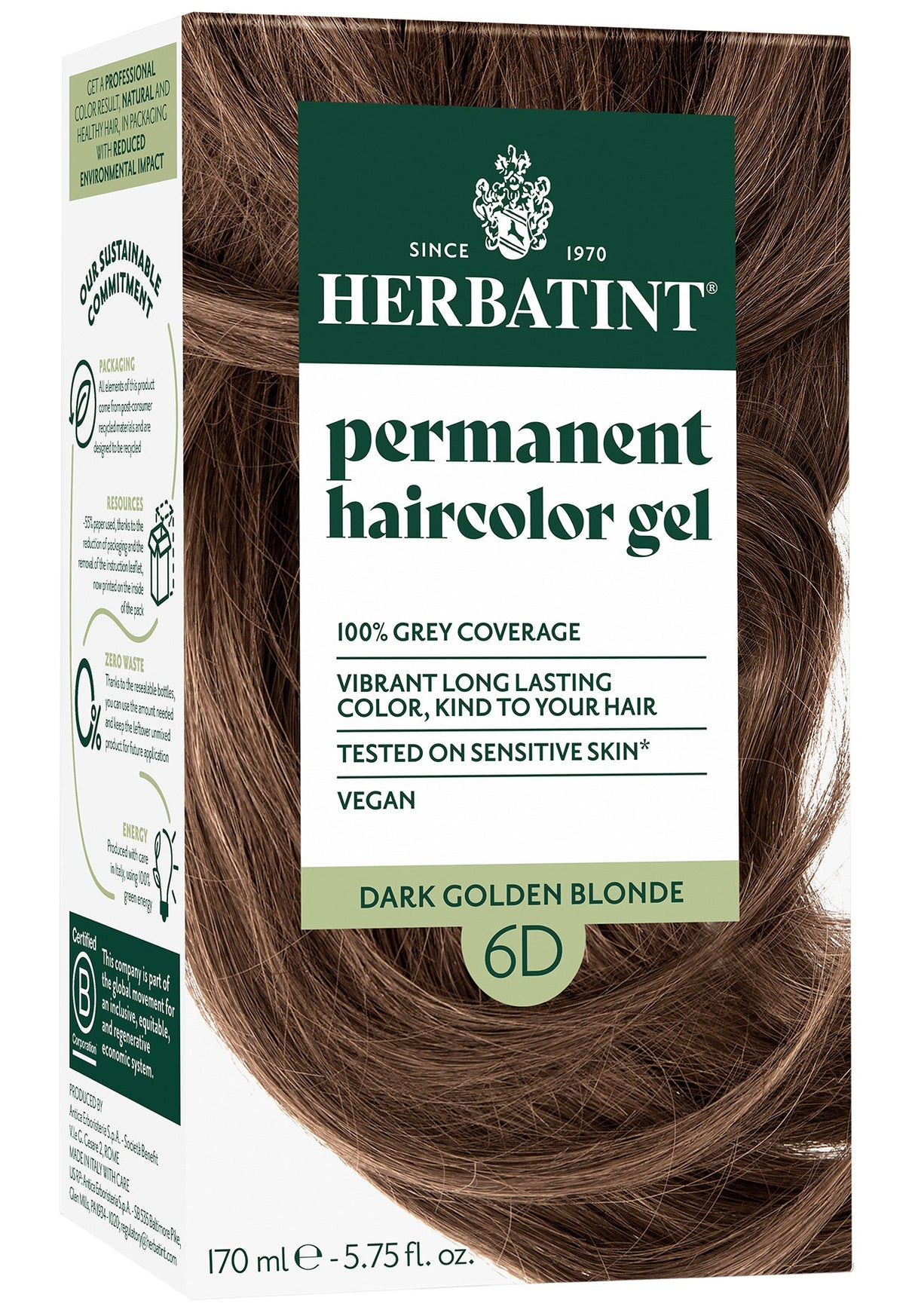 Herbatint Permanent Hair Colour 6D Dark Golden Blonde - £7.91 when you bulk buy!