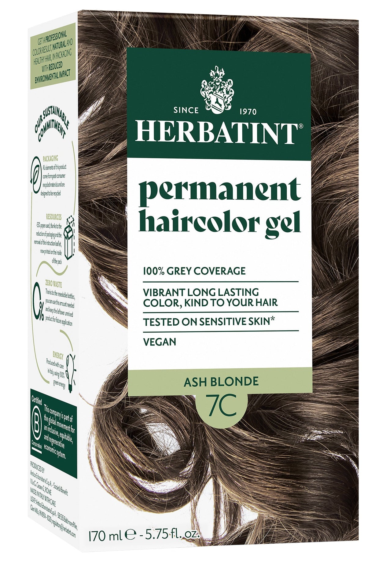 Herbatint Permanent Hair Colour 7C Ash Blonde - £7.91 when you bulk buy!