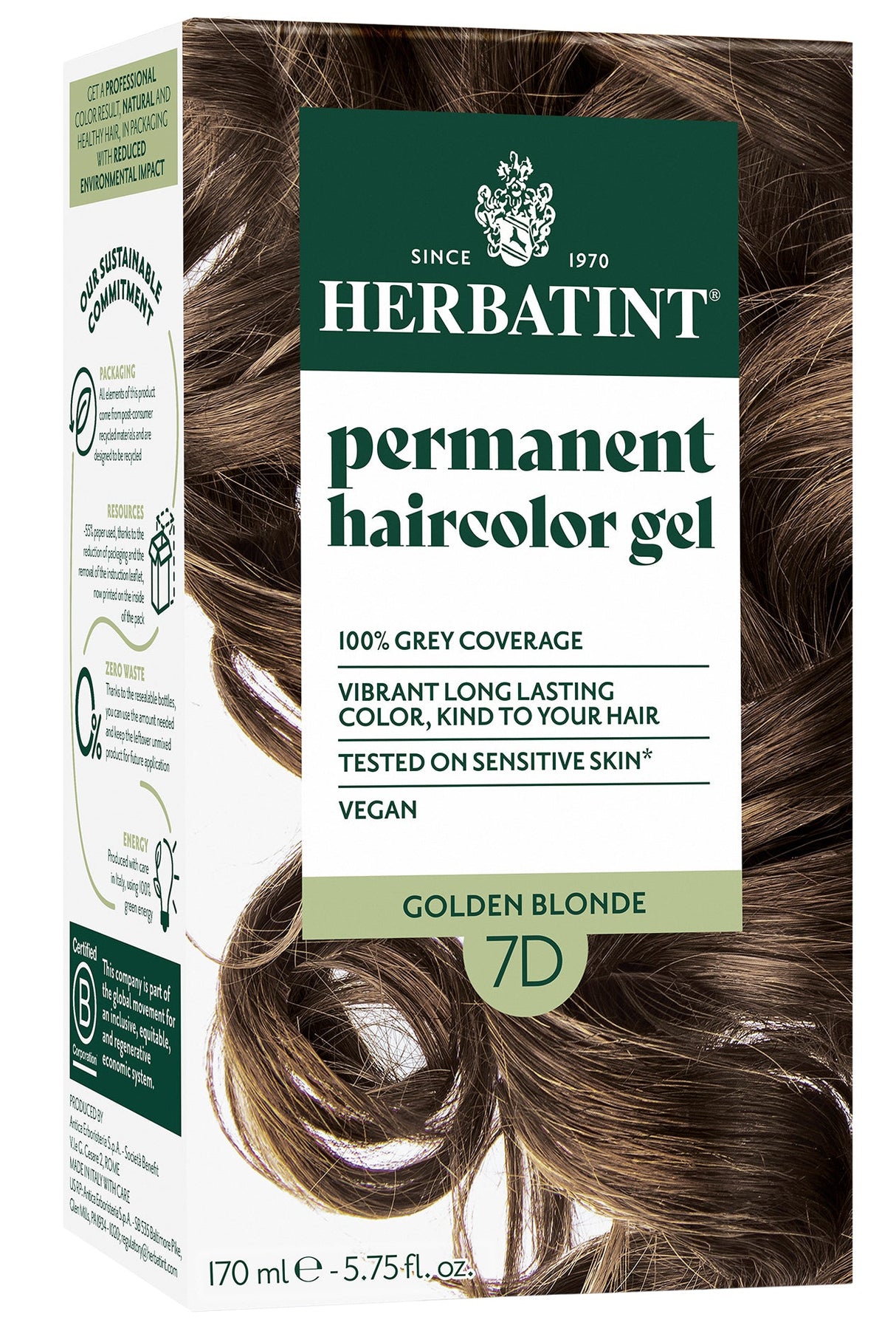 Herbatint Permanent Hair Colour 7D Golden Blonde - £7.91 when you bulk buy!