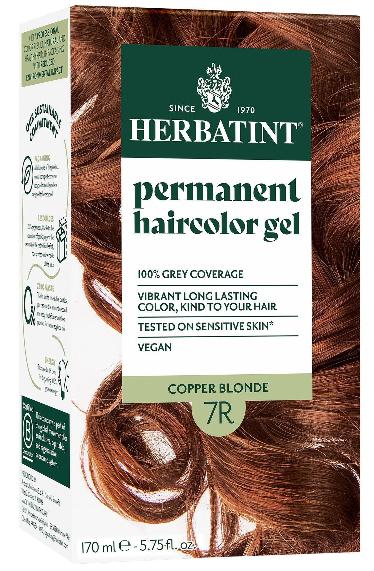 Herbatint Permanent Hair Colour 7R Copper Blonde - £7.91 when you bulk buy!