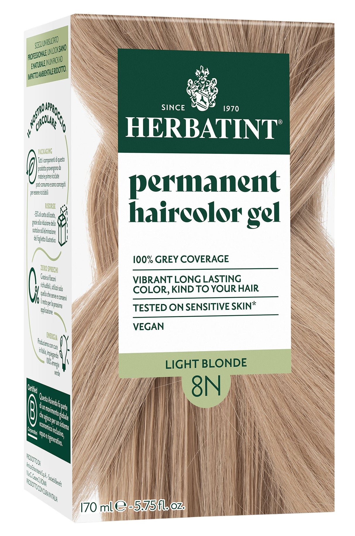 Herbatint Permanent Hair Colour 8N Light Blonde - £7.91 when you bulk buy!