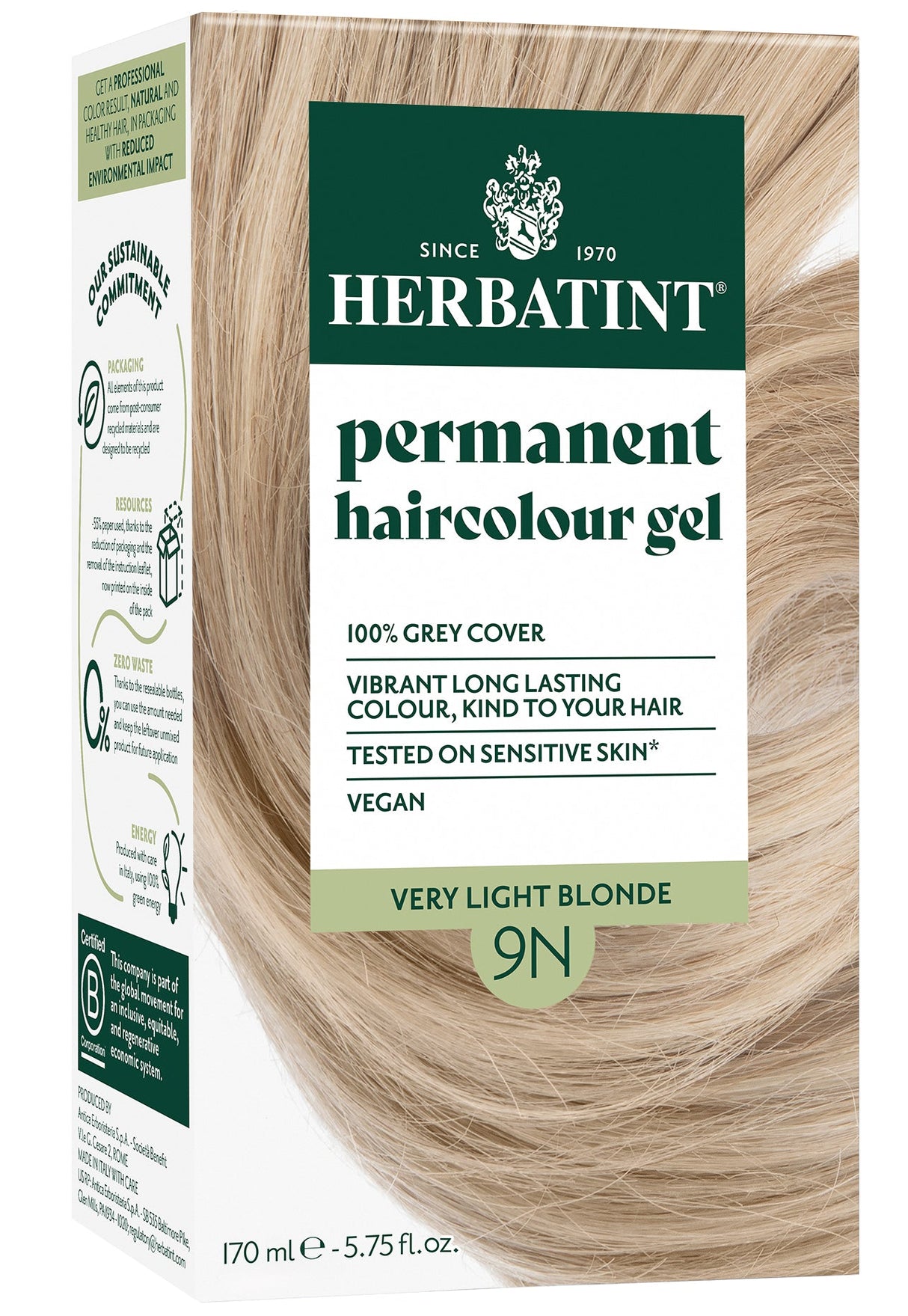 Herbatint Permanent Hair Colour 9N Honey Blonde - £7.91 when you bulk buy!