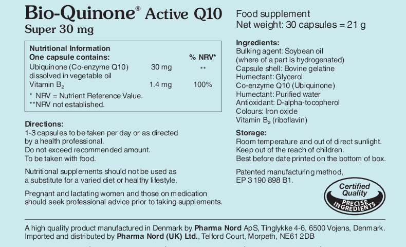 Pharma Nord Bio-Quinone Q10 GOLD 100mg (Ubiquinone) 60 caps