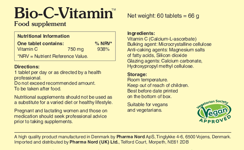 Pharma Nord Bio-C Vitamin 750mg 60 tabs