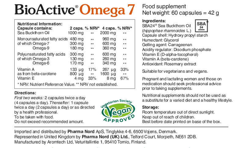 Pharma Nord Omega 7 Buckthorn Oil 60 caps