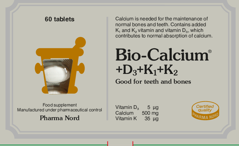 Pharma Nord Bio-Calcium D3+K1+K2 500mg 60 tabs