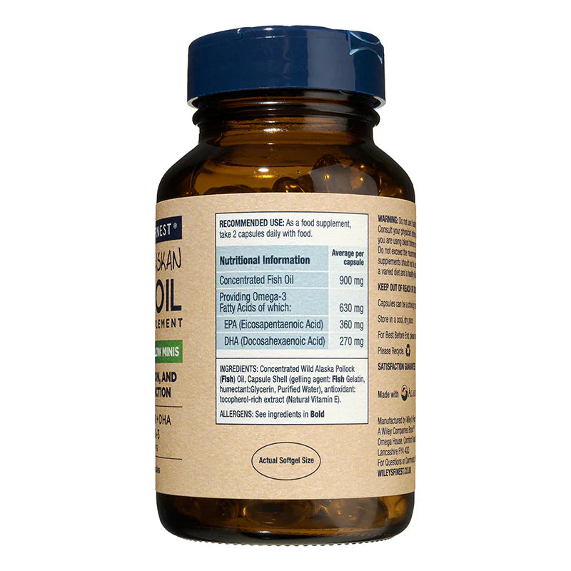 Wiley's Finest Easy Swallow Minis - 180 Softgels - Save 27% When You Buy 3