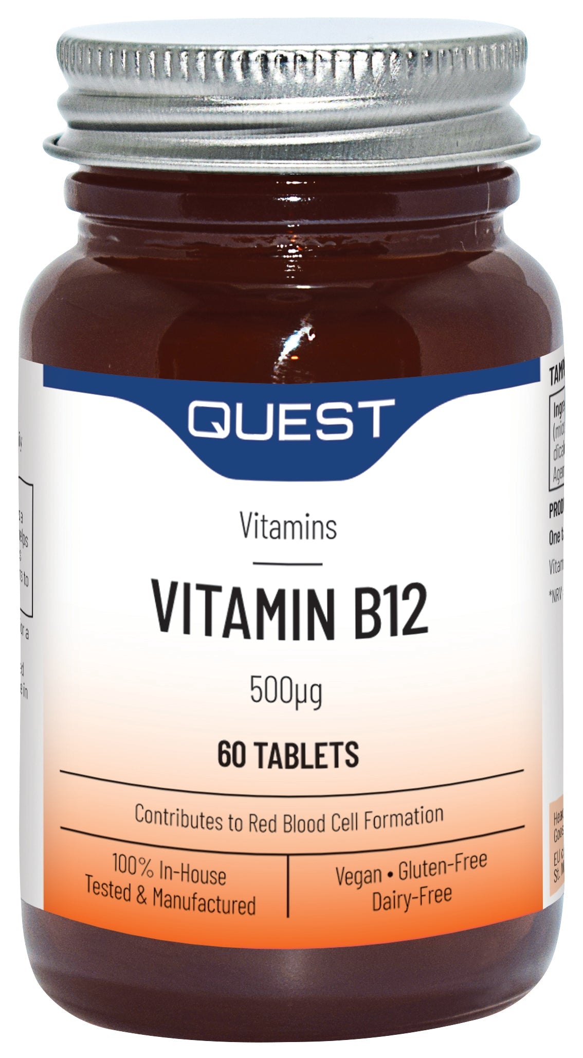 Quest Vitamins - Vitamin B12 500mcg (60 Capsules)