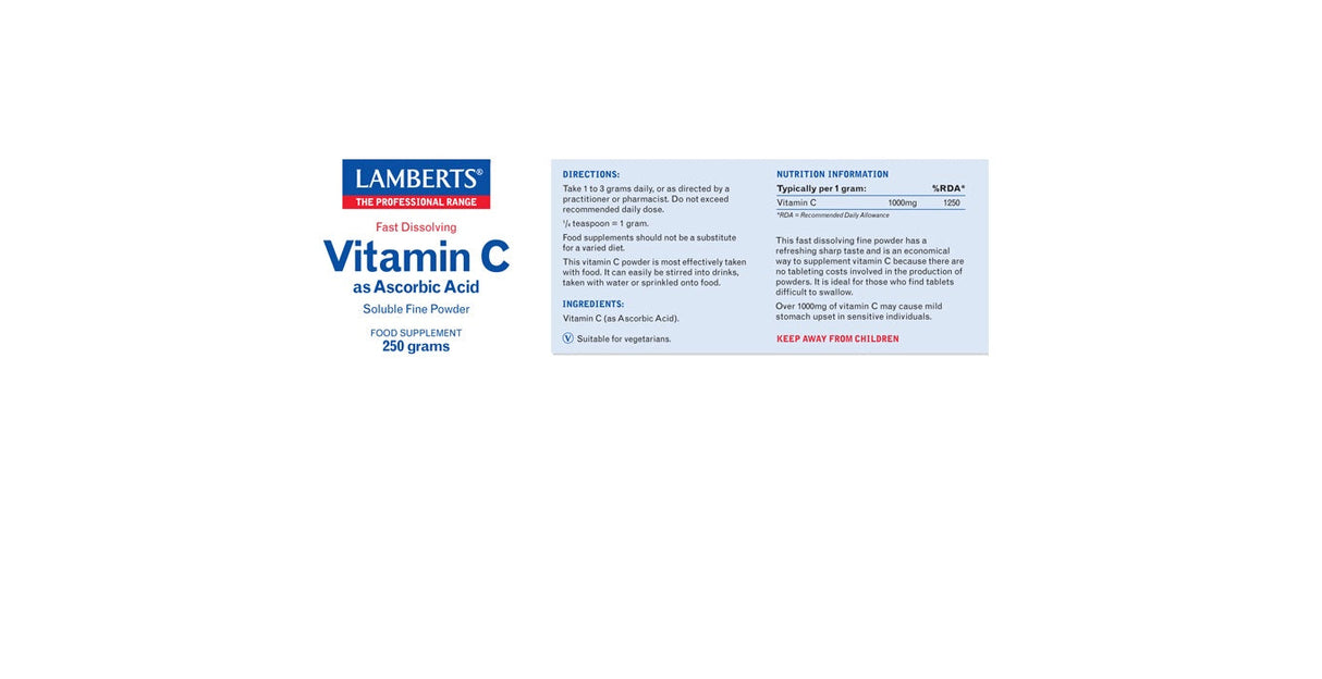 Lamberts Ascorbic Acid (250 g) # 8103