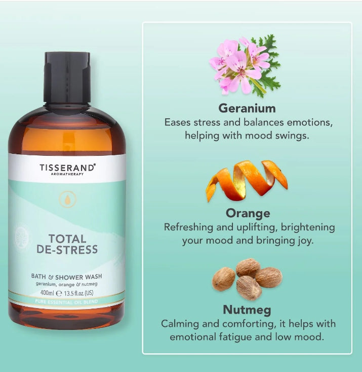 Tisserand Total De-Stress Bath & Shower Wash 400ml