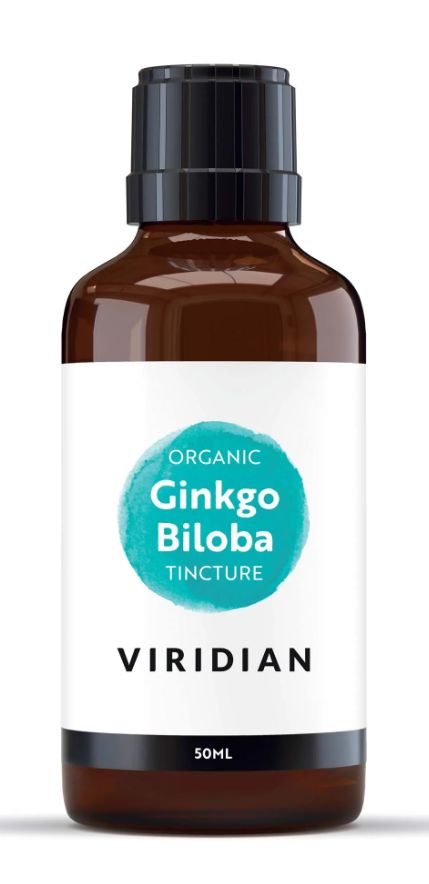 Viridian Ginkgo Biloba Tincture (Organic) 50ml size #607 Up To 30% Off