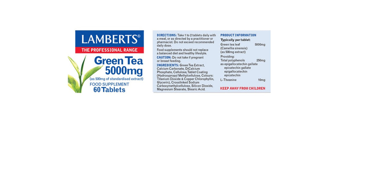 Lamberts Green Tea 5000mg (60 Tablets) # 8580