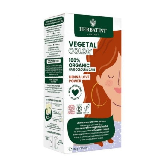 HERBATINT RT05 HENNA LOVE POWER - 100% of the ingredients are organic