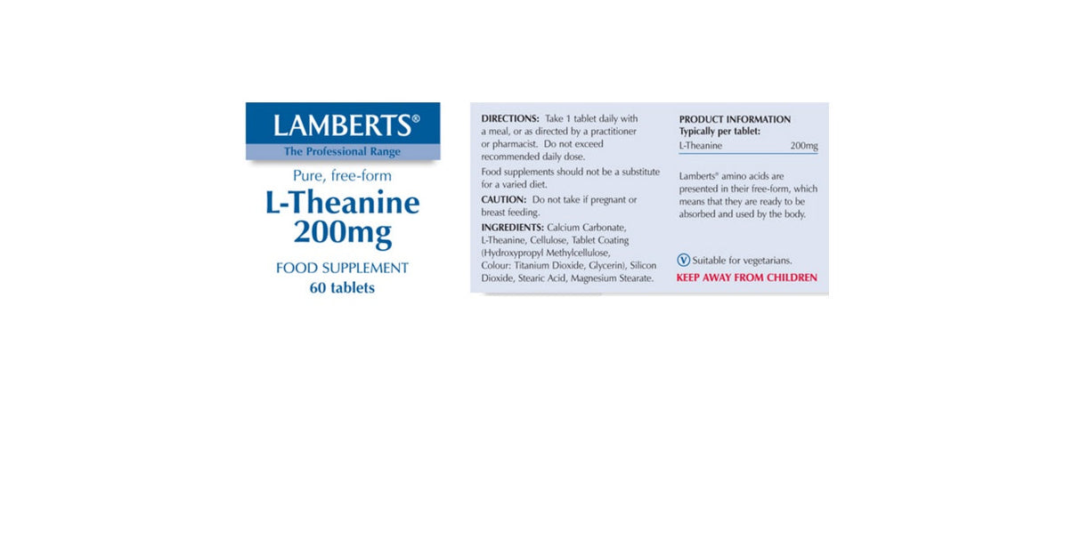 Lamberts L-Theanine 200mg ( 60 Tablets) # 8320
