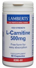 Lamberts L-Carnitine 500mg (60 Capsules) # 8306