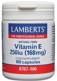 Lamberts Natural Vitamin E 250 i.u. (100 Capsules) # 8707