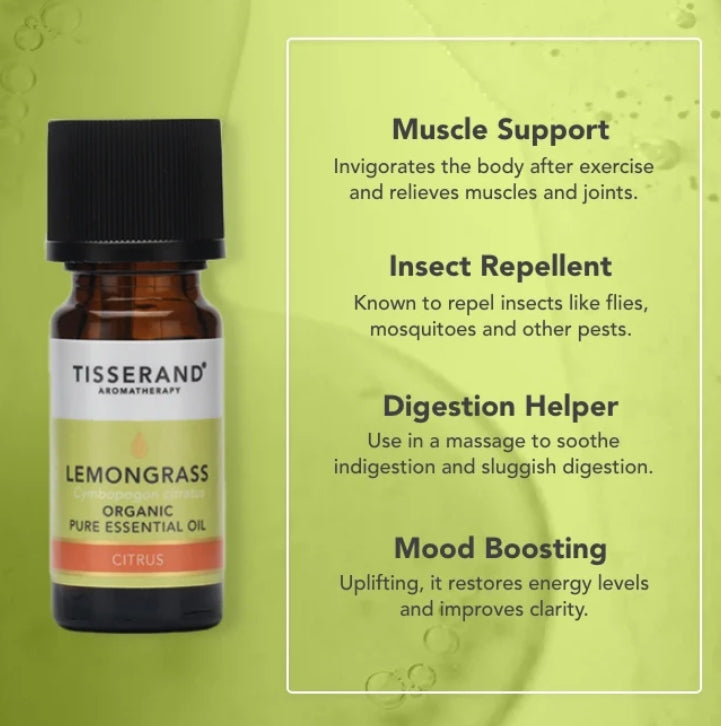 Tisserand Lemongrass Essential Oil 9ml