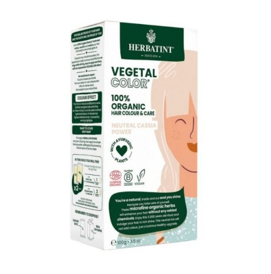 HERBATINT RT08 NEUTRAL CASSIA POWER - 100% of the ingredients are organic