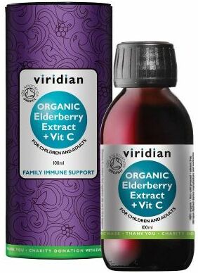 Viridian Elderberry & Vit C Extract (Organic)* 100ml size #908 Up To 30% Off