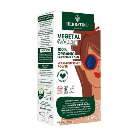 HERBATINT RT03 WARM CHESTNUT POWER - 100% of the ingredients are organic