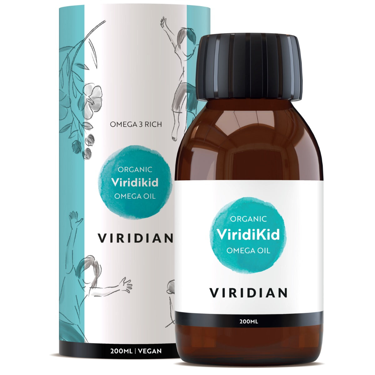 50% Off - Viridian Viridikid Omega Oil (Organic)  200ml size #525 (Expiry 09-2025)