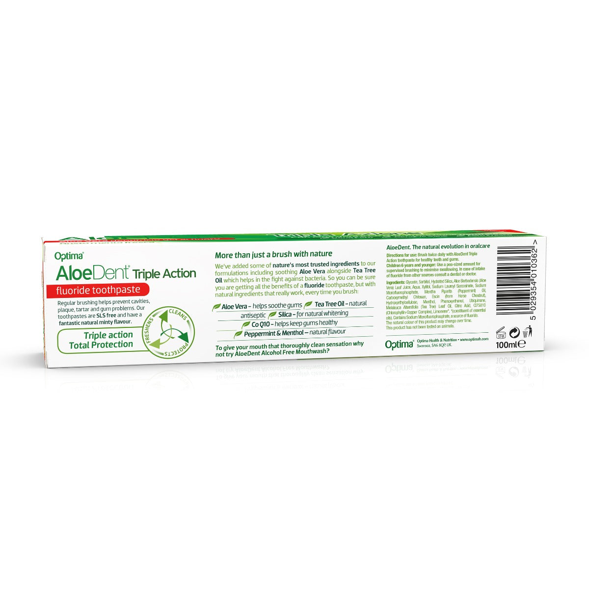 Triple Action Aloe+CoQ10 Toothpaste Fluoride - Peppermint 100ml